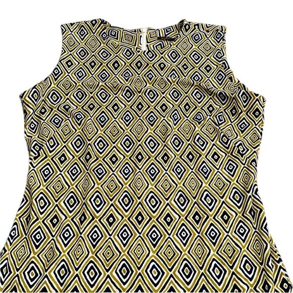 J. McLaughlin Women’s Gold And Navy Sleeveless Dress, Size L - Picture 4 of 8
